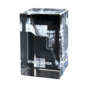 Contento Pokal mit Laserinnengravur 2D/3D Umwandlung vom Bild in Glasblock (Standardprogramm)
